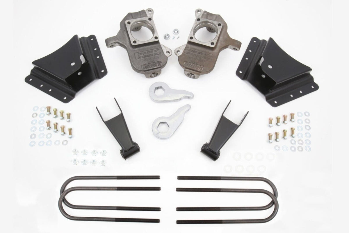 McGaughy's 3-4/3-5 Inch Spindle Lowering Kit 2002-2010 Silverado/Sierra 3500 2WD - 33077