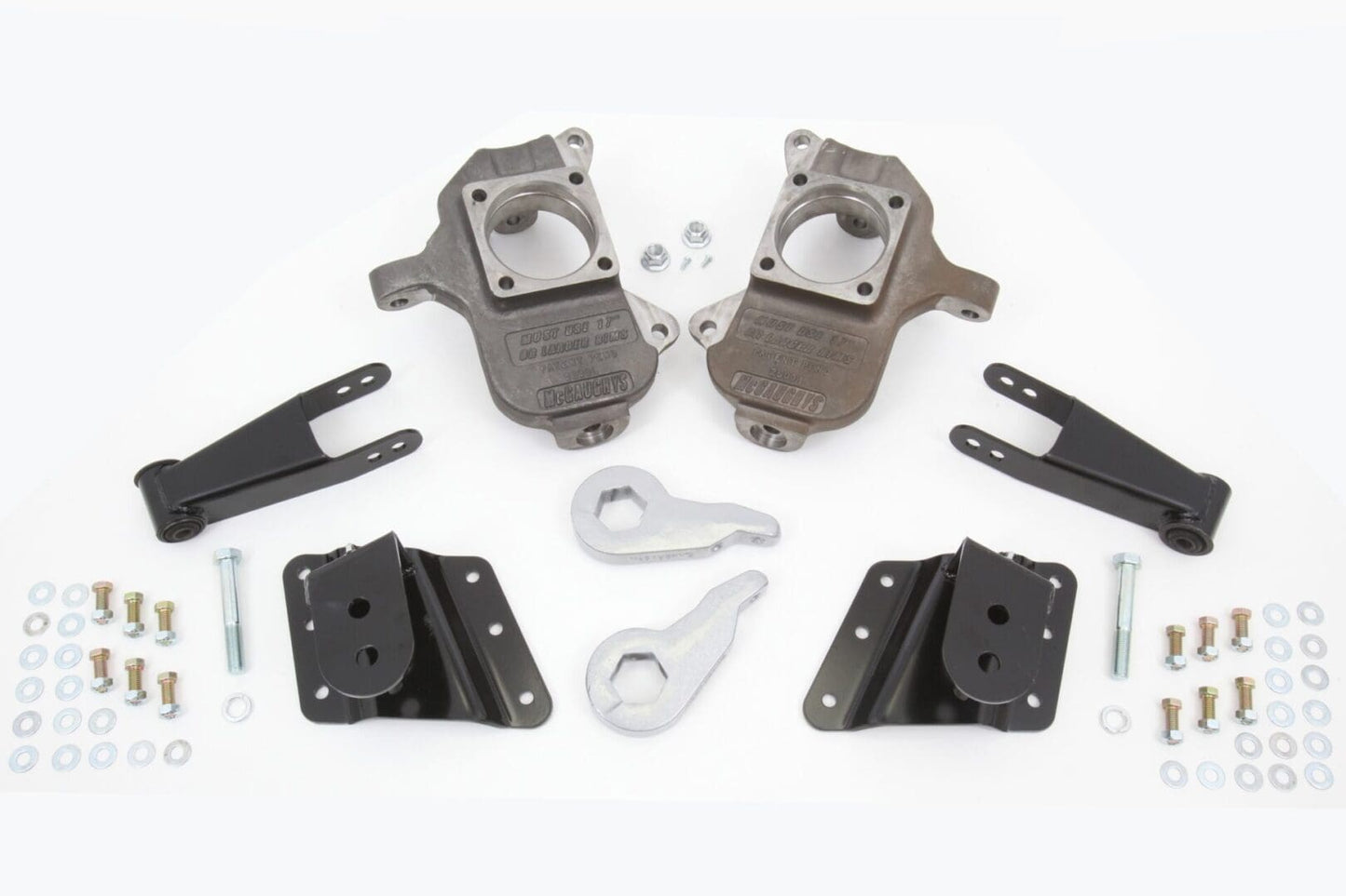 McGaughy's 3-4/3-5 Inch Spindle Lowering Kit 1999-2000 Silverado/Sierra 2500 2WD - 33084