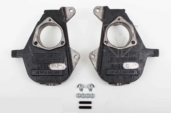McGaughy's 2 Inch Drop Spindles 2007-2016 Silverado/Sierra 1500 2WD/4WD with Cast Steel Control Arms - 34050