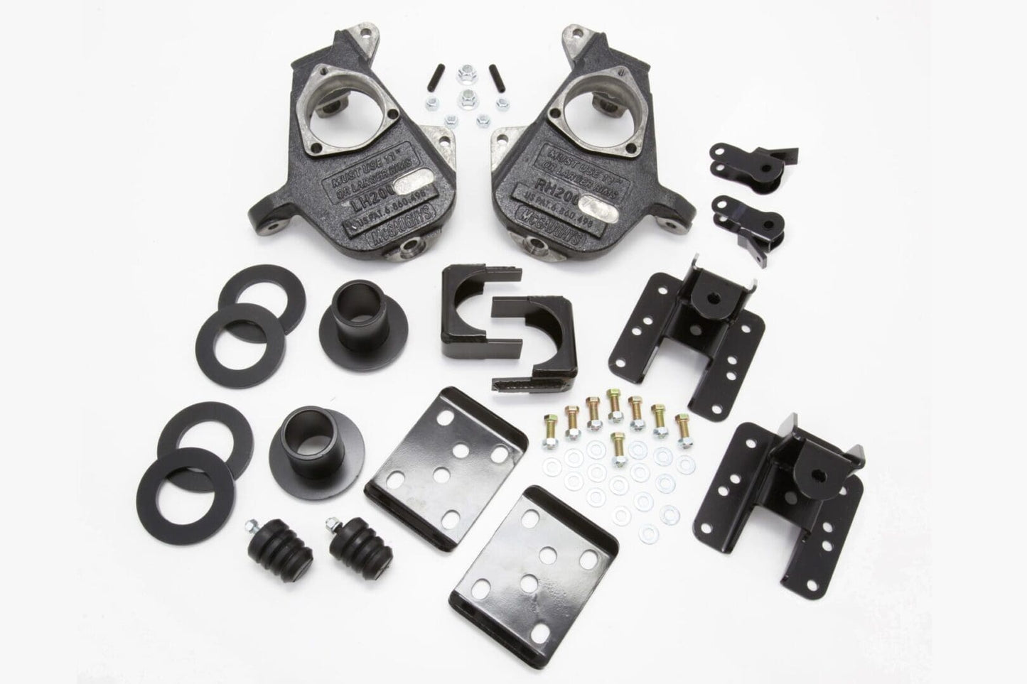 McGaughy's 3-4/5-6 Inch Spindle/Flip Kit Lowering Kit 2007-2013 Silverado/Sierra 1500 2WD - 34060