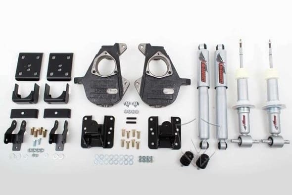 McGaughy's 3-5/5-7 Inch Spindle/Flip Kit Lowering Kit 2007-2013 Silverado/Sierra 1500 2WD - 34070