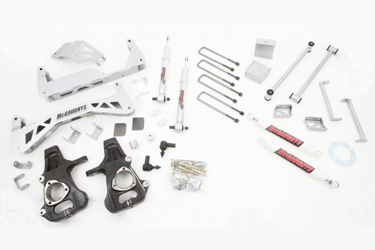 McGaughy's 7-9 Inch Premium Lift Kit 2014-2018 Silverado/Sierra 1500 with Stamped Steel/ Alum Control Arms 2WD - 50780