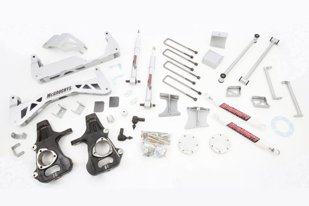 McGaughy's 7-9 Inch Premium Lift Kit 2014-2018 Silverado/Sierra 1500 with Stamped Steel/ Alum Control Arms 4WD - 50781