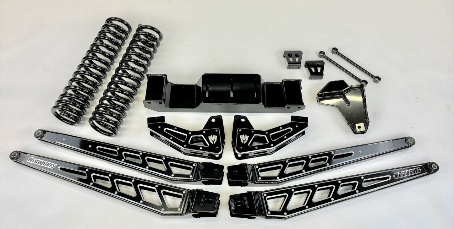 McGaughy's 10 Inch Premium Lift Kit with 4-Link 2019-2024 Dodge Ram 2500 4WD Raw Finish - 54422