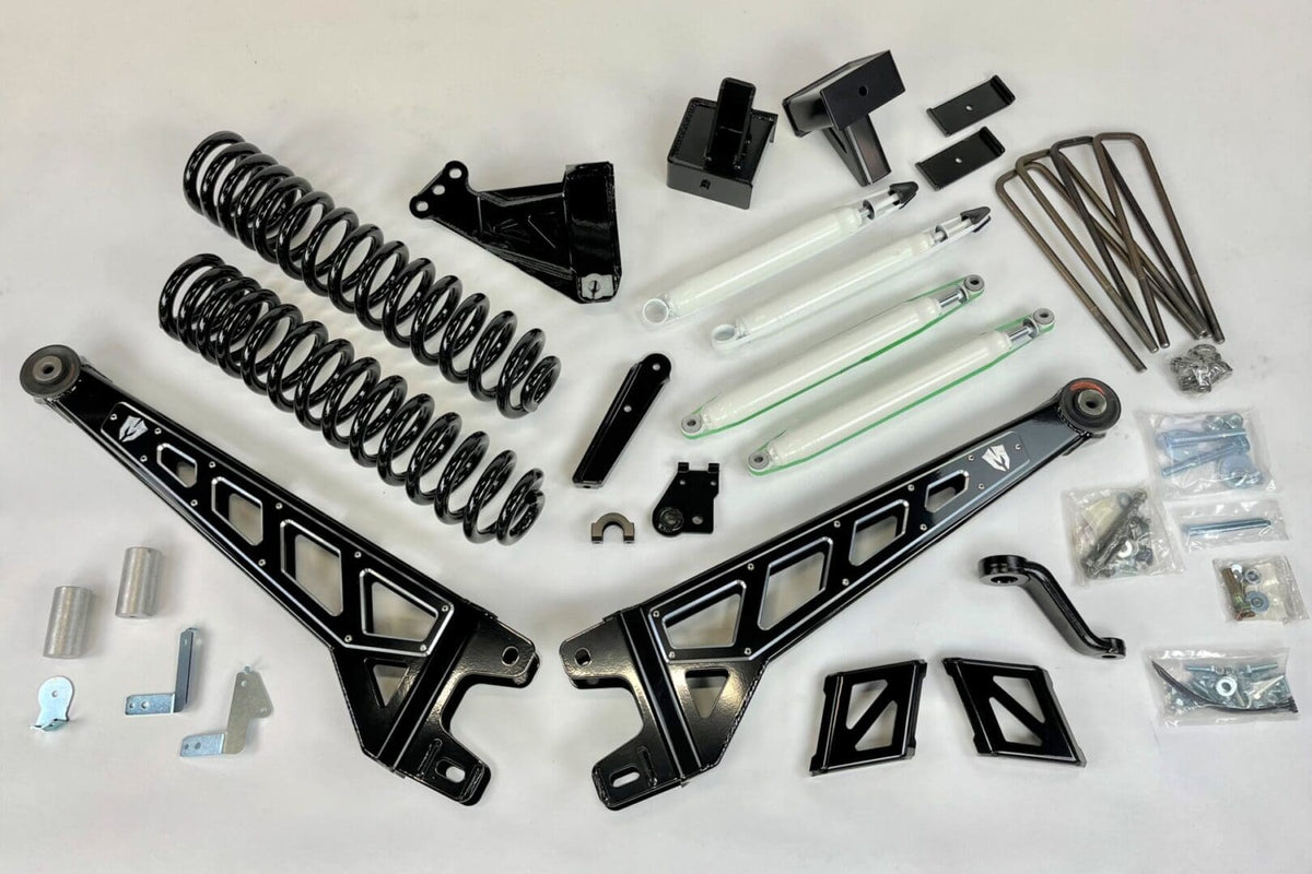 McGaughy's 6 Inch Premium Lift Kit S/S Black 2017-2022 Ford F350 4WD - 57310