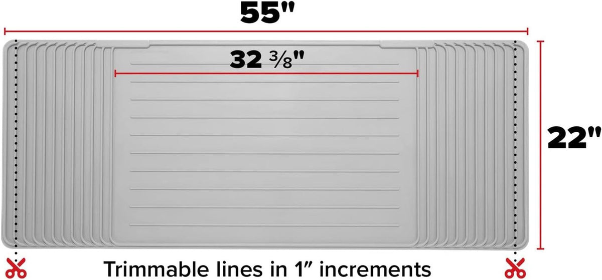 WeatherTech Closet Mat 55" x 22" Floor Protection, Trimmable - Black
