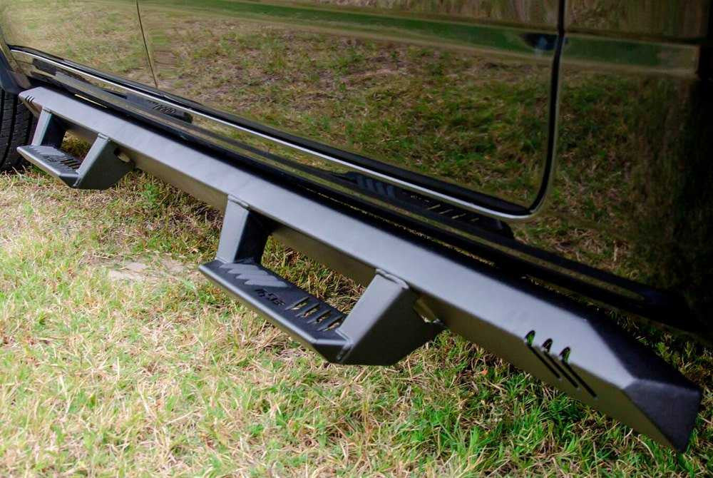 N-Fab EPYX Cab Length Side Steps Black Nerf Steps | Fits Ford F-150 / Lightning SuperCrew Cab Pickup
