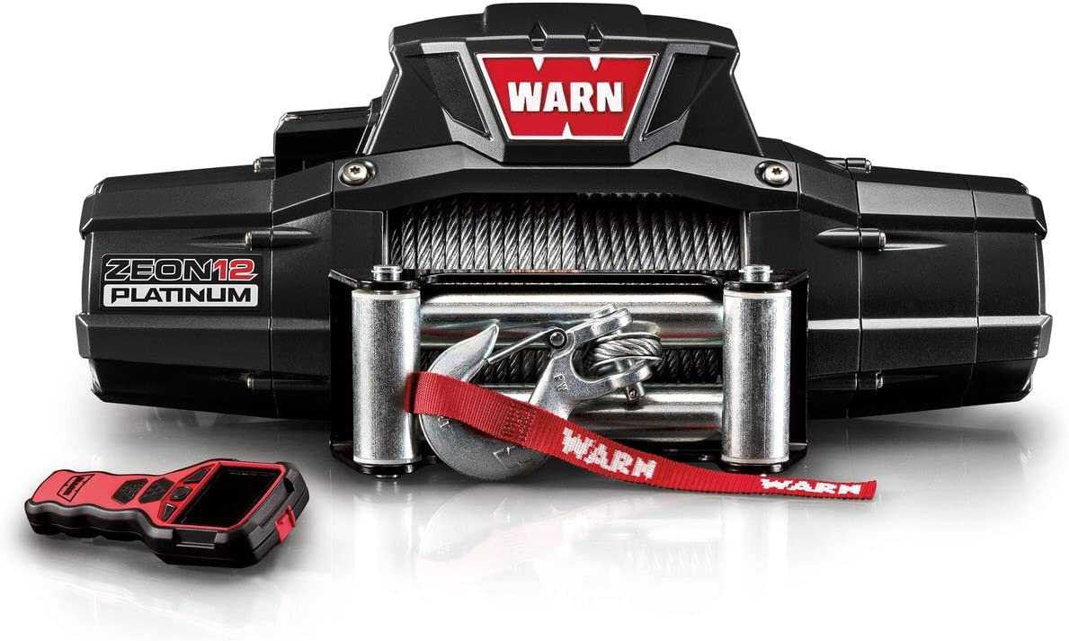 WARN ZEON Platinum 12 Electric Winch | 92820 |12000lbs Steel Rope Wireless Remote Roller Fairlead