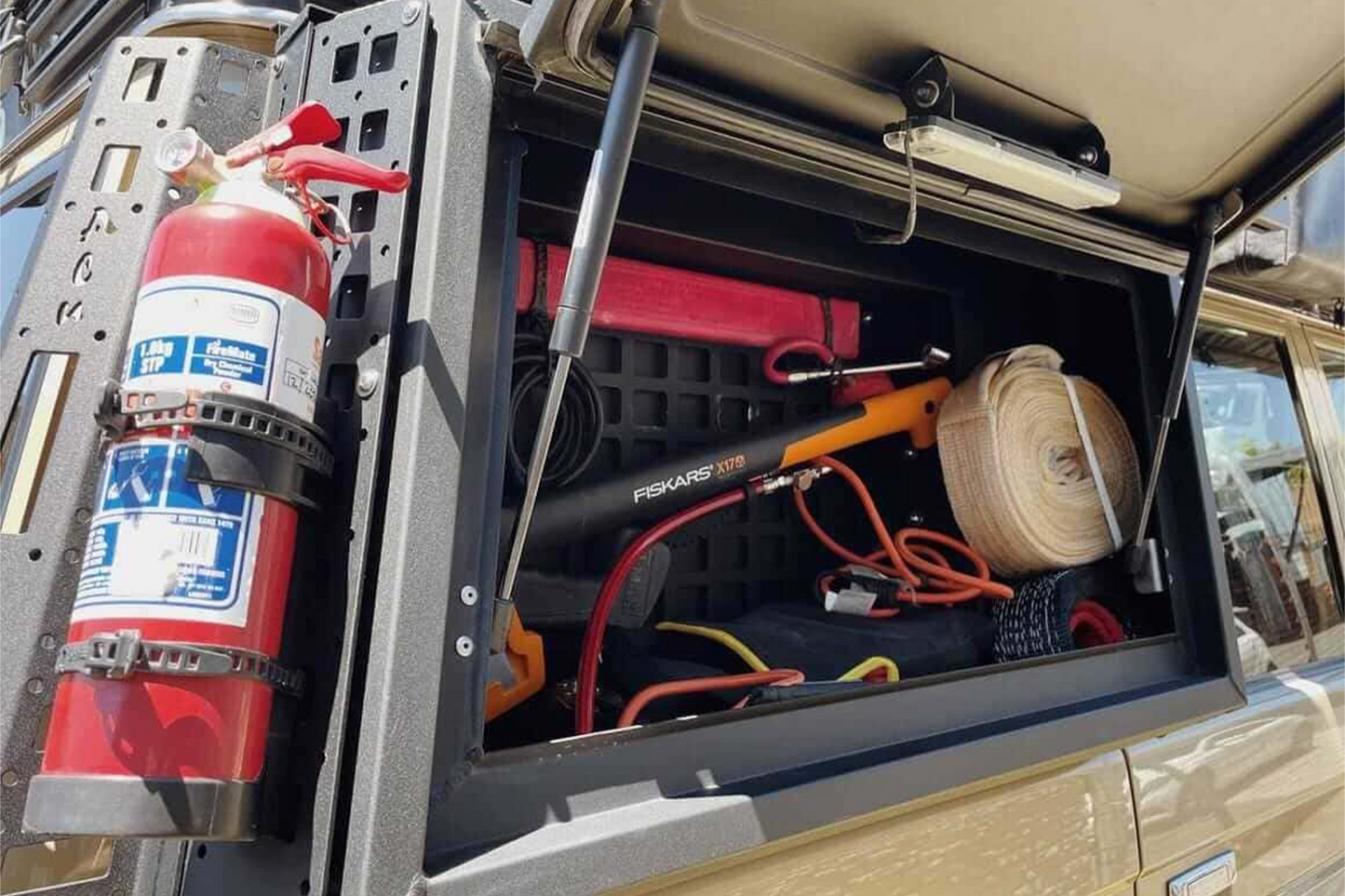 alu-cab Side Window Box for 76 Series Landcruiser
