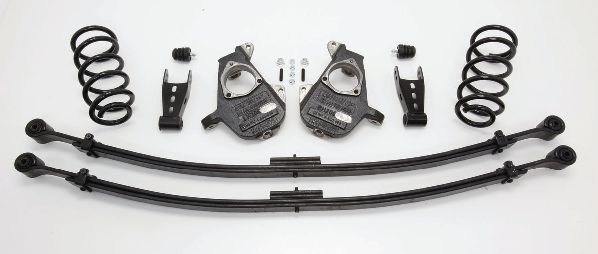 McGaughy's 2007-13 S-Cab Silverado 3/5" Deluxe Drop Kit (Spindles, Coil Springs, Leaf Springs, Shackles, & Bump Stops)