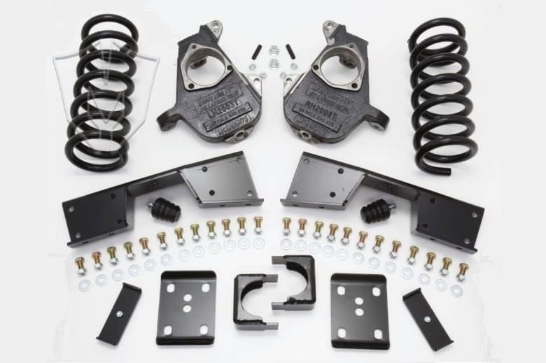 McGaughy's 4/6 Inch Spindle/Flip Kit Lowering Kit 2001-2006 Silverado/Sierra 1500 2WD Regular Cab with C-Style Spindles