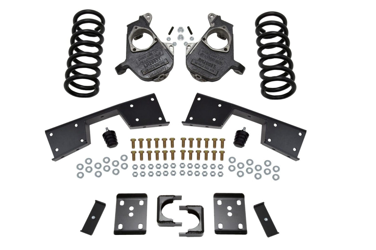 McGaughy's 4/6 Inch Spindle/Flip Kit Lowering Kit 1999-2000 Silverado/Sierra 1500 2WD Regular Cab with C-Style Spindles