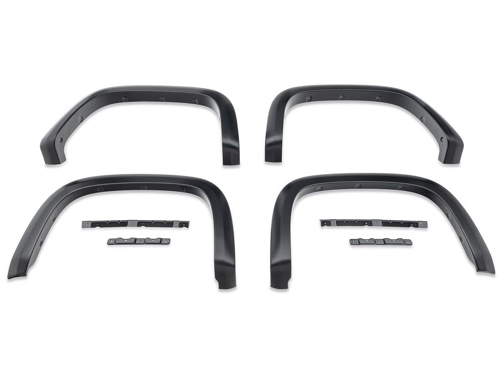 2.5" OE-Style Smooth Fender Flares, Black, Front & Rear