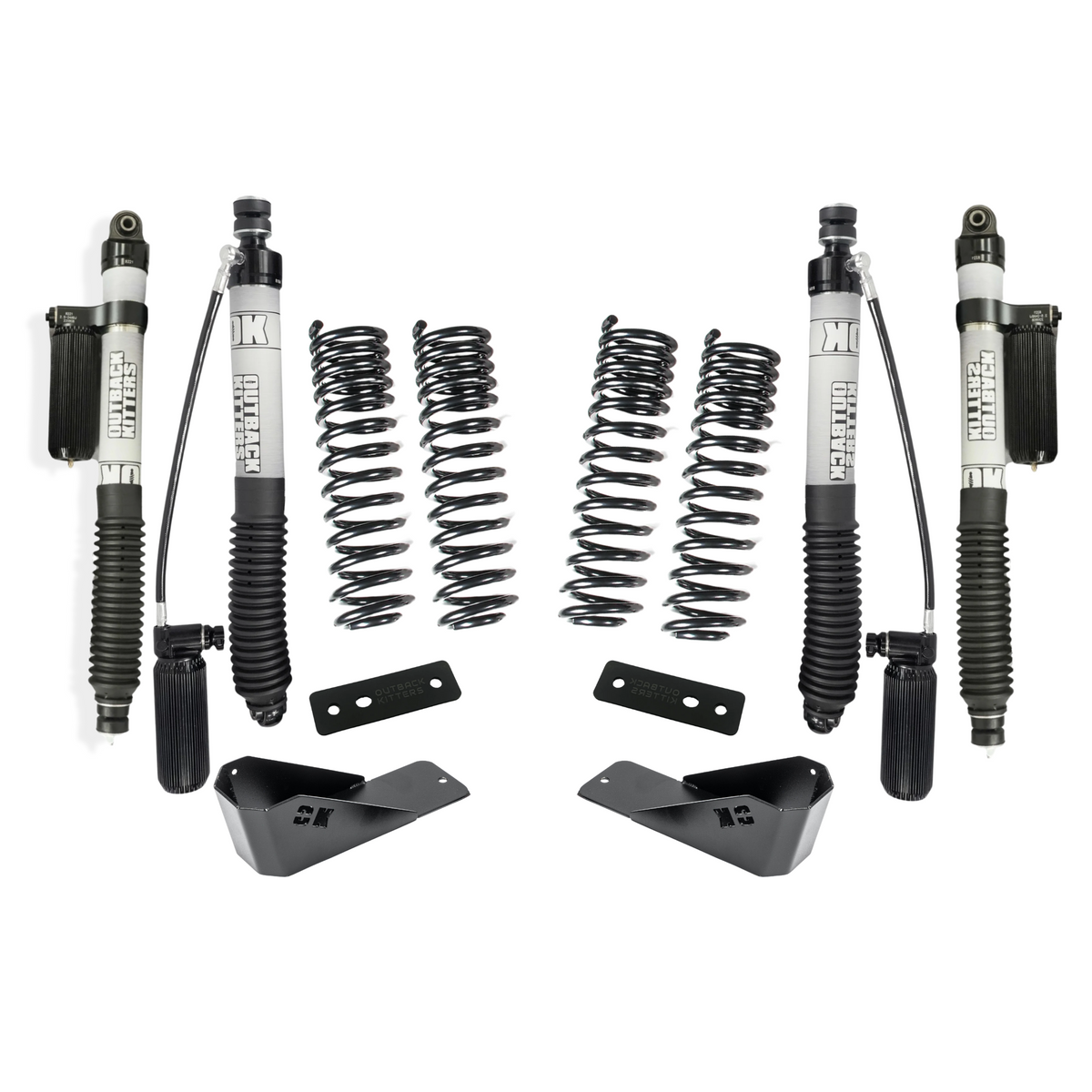 2" Lift Kit with OK 2.5" Shocks, Front +20/Rear +60% Coils