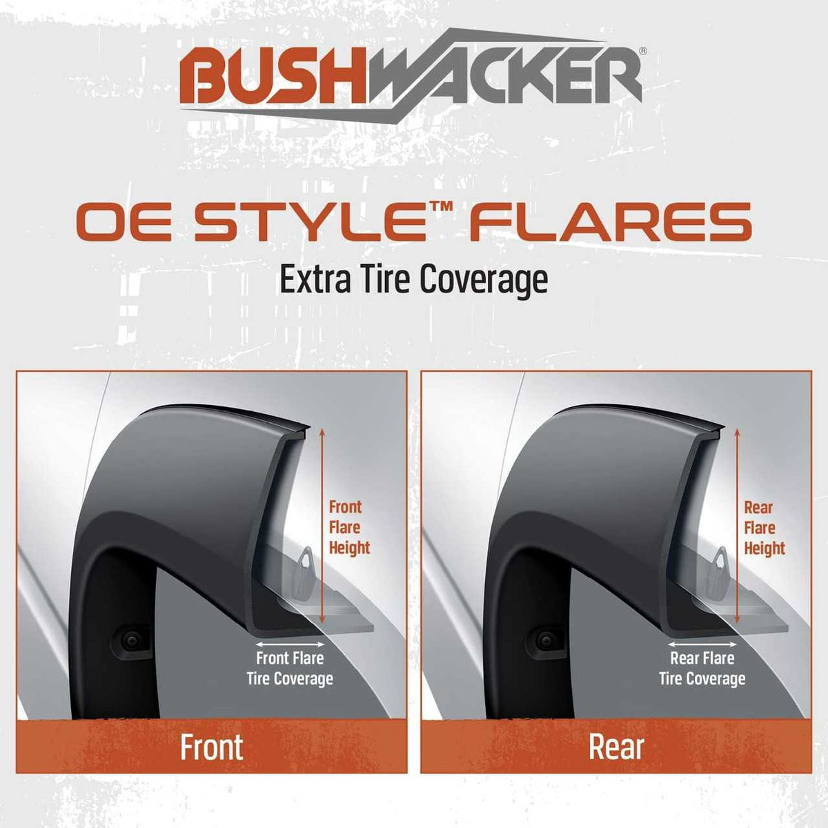 Bushwacker OE Style Fender Flares Fits RAM 1500 DS - Front & Rear (4PC)