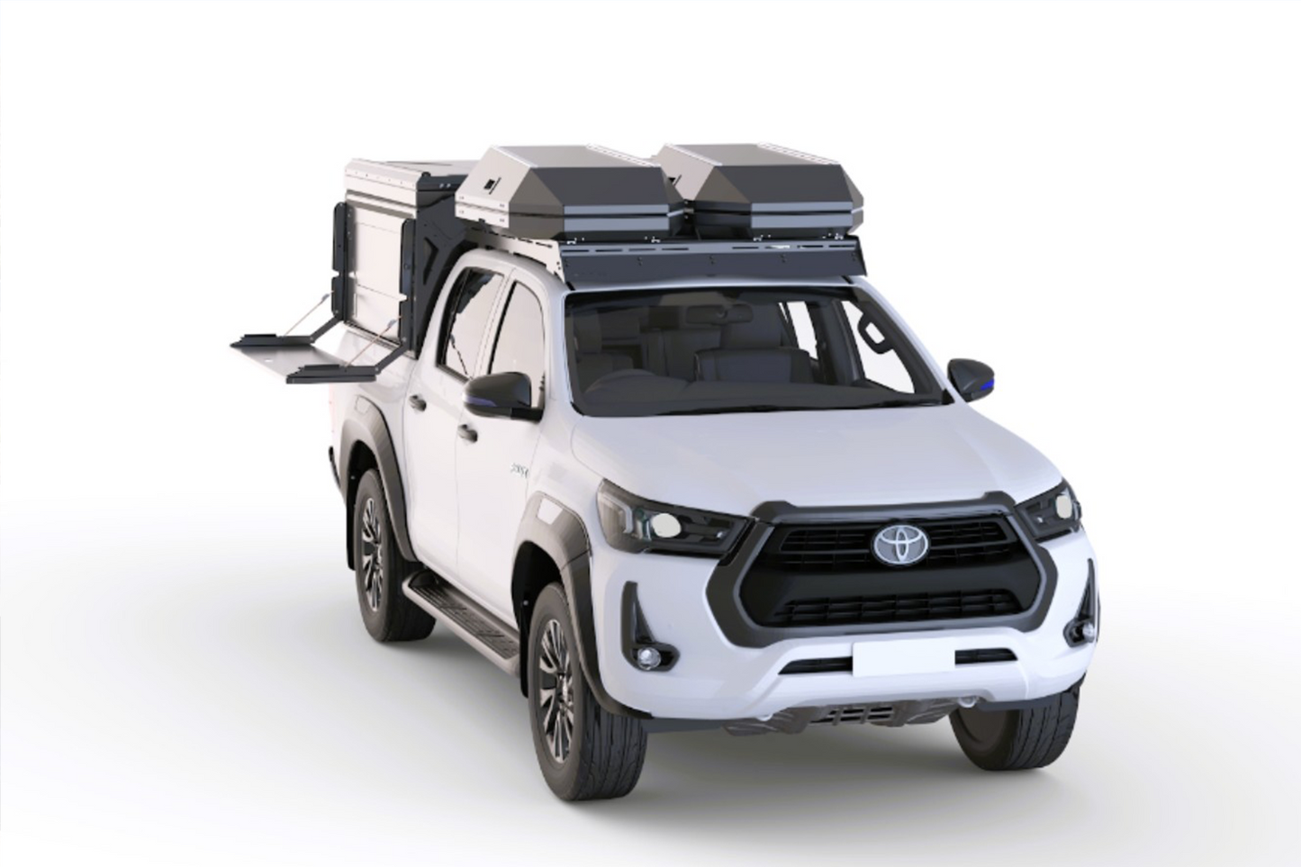 alu-cab Camper MaxTrax Fold-Out Side Table