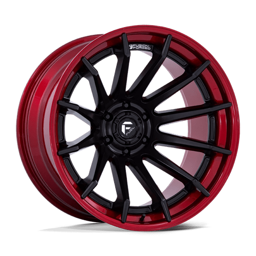 Fuel Off-Road FC403 BURN | MATTE BLACK W/ CANDY RED LIP wheel