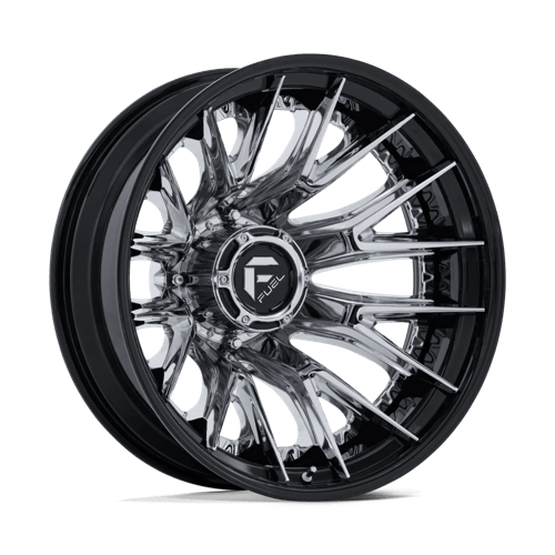 Fuel Off-Road D407 CATALYST DUALLY CHROME W/ GLOSS BLACK LIP wheel