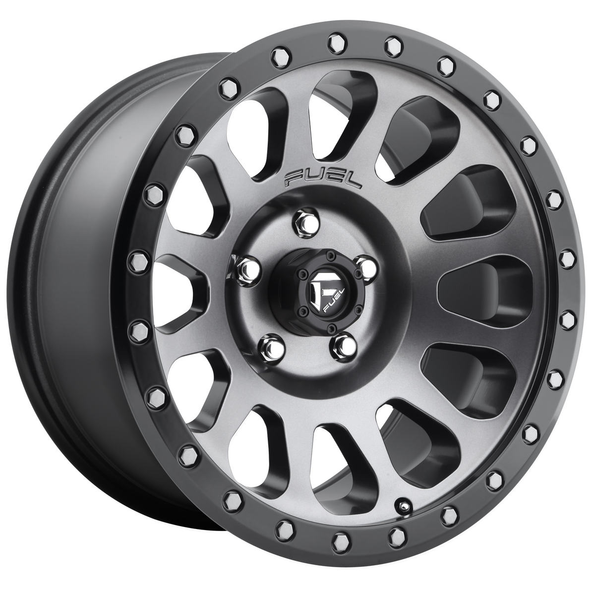 Fuel Off-Road D601 VECTOR MATTE GUNMETAL BLACK BEAD RING wheel