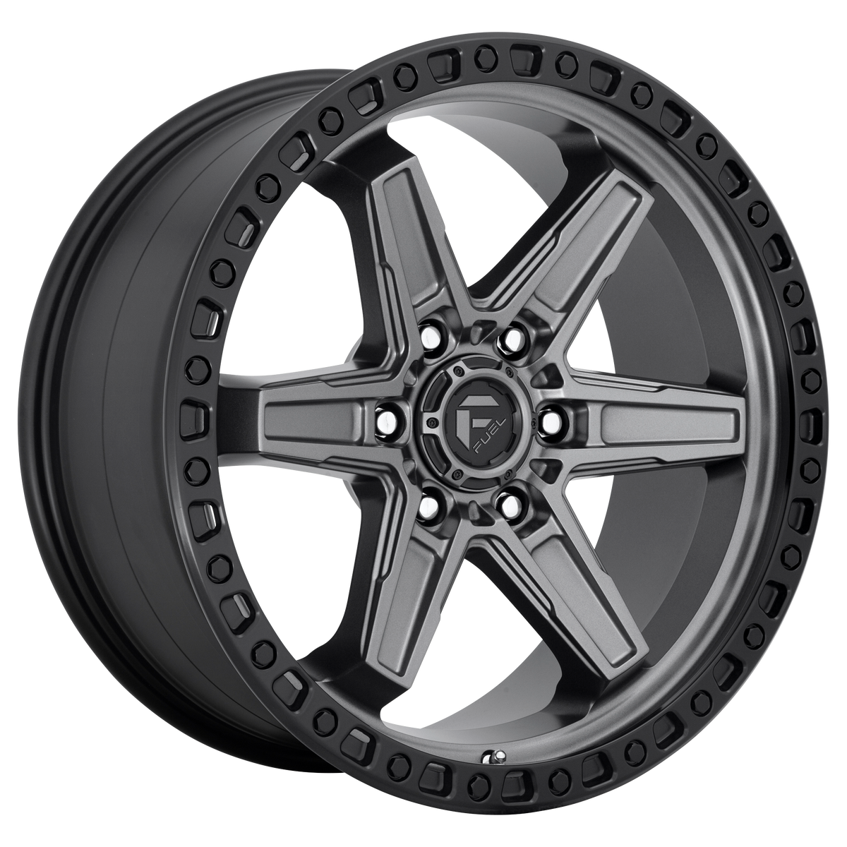 Fuel Off-Road D698 KICKER MATTE GUNMETAL BLACK BEAD RING wheel