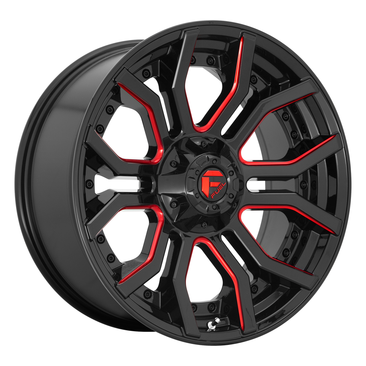 Fuel Off-Road D712 RAGE | GLOSS BLACK W/ RED TINT wheel