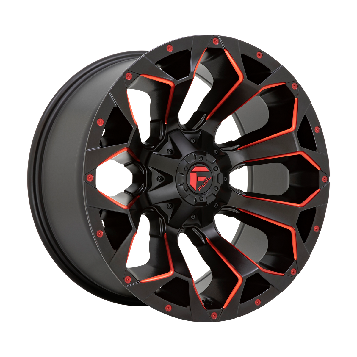 Fuel Off-Road D787 ASSAULT MATTE BLACK RED MILLED wheel