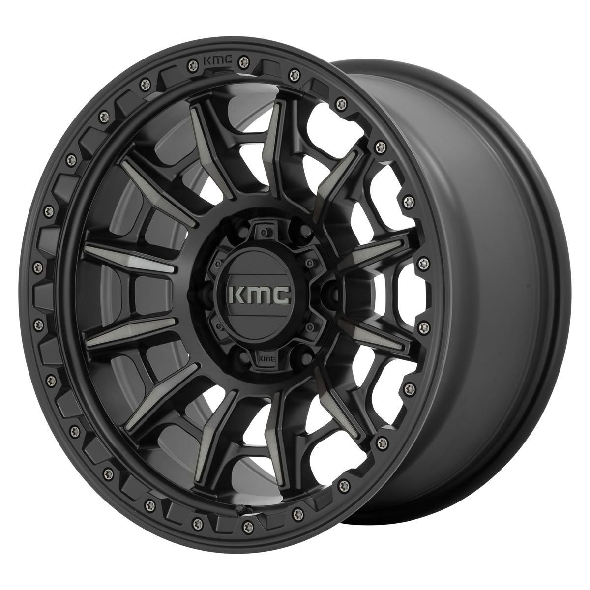 KMC KM547 CARNAGE SATIN BLACK W/ GRAY TINT wheel