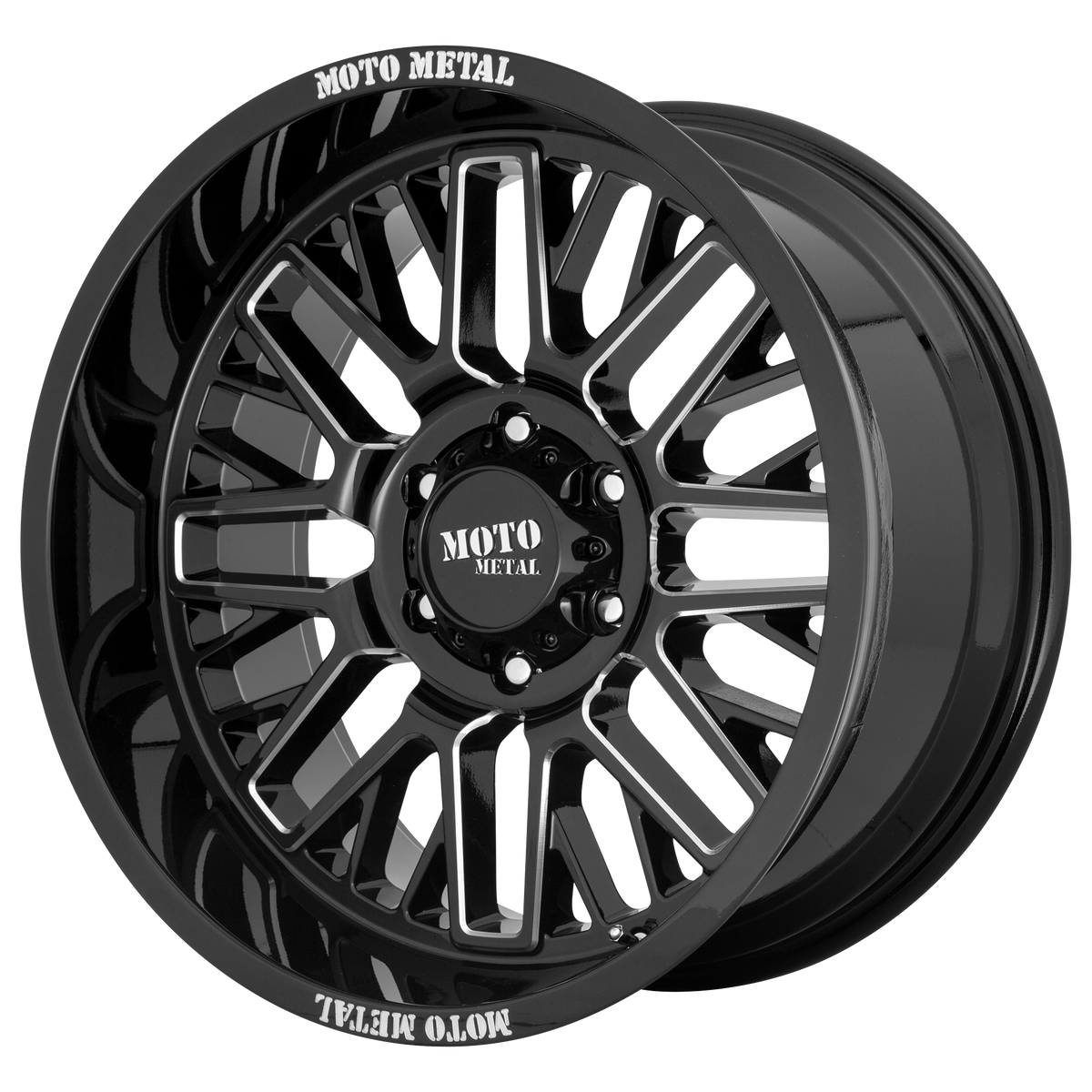 Moto Metal MO802 WARLOCK GLOSS BLACK MILLED wheel