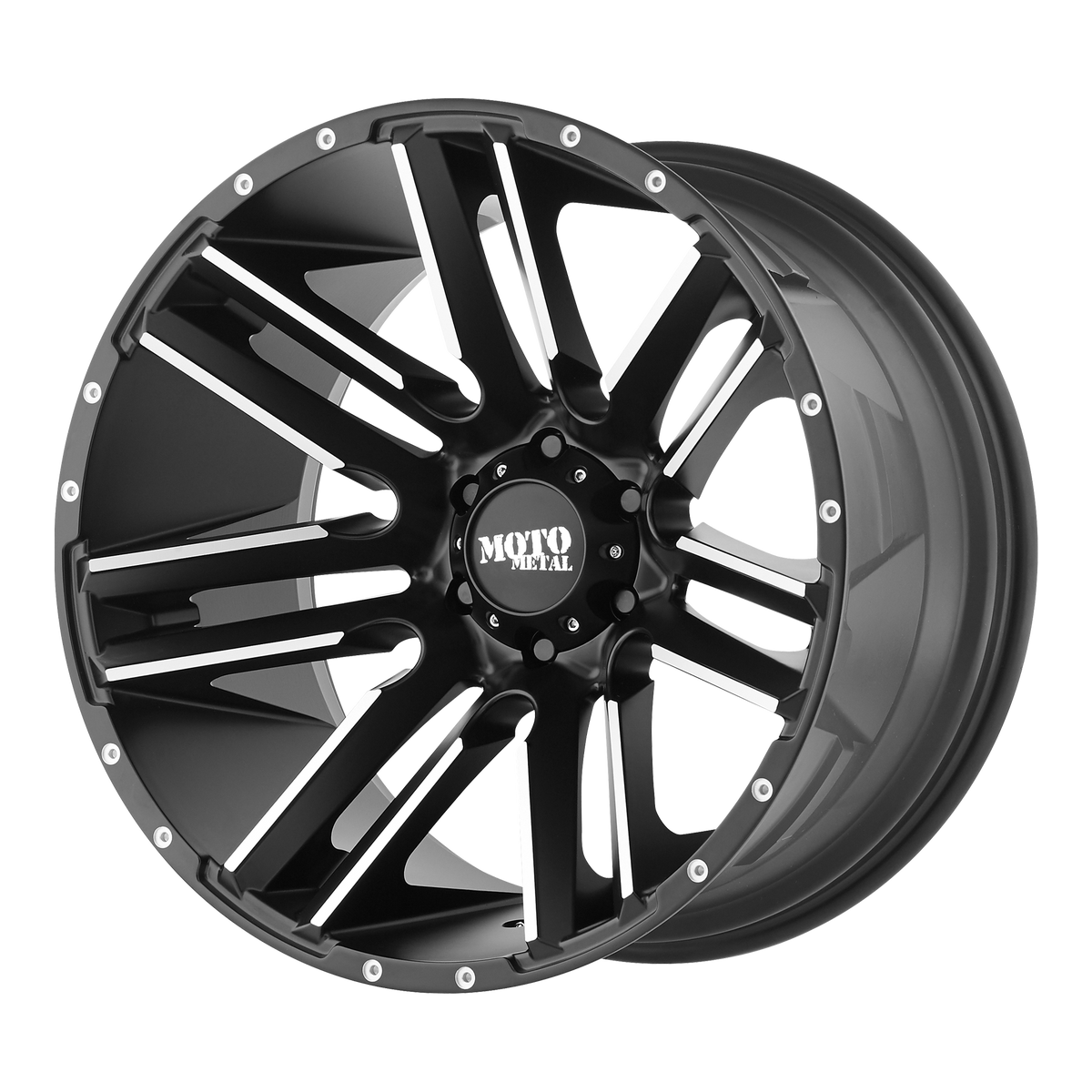 Moto Metal MO978 RAZOR | SATIN BLACK MACHINED wheel