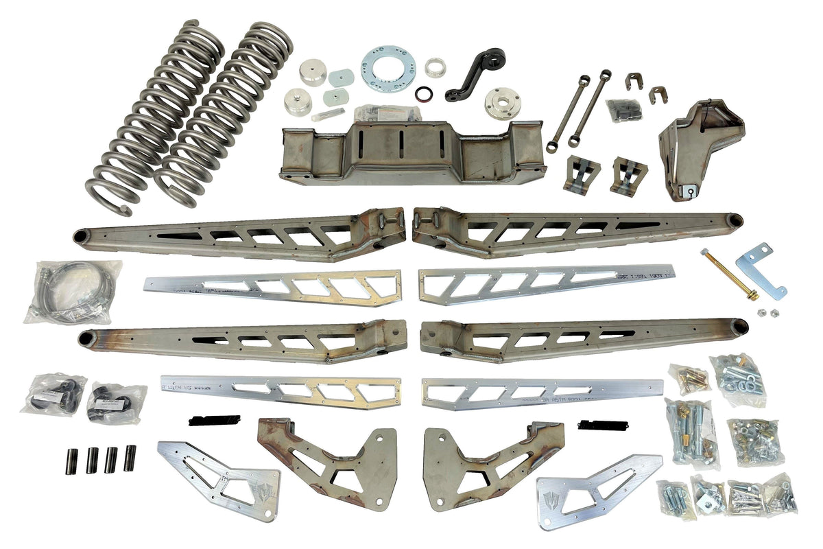 McGaughy's 2019-2024 RAM 3500 10" LIFT (4-LINK W/ FACE PLATES) 6" REAR BLOCK, 8 - 1/4 INCH STACKABLE SHIMS (4WD ONLY) (RAW)