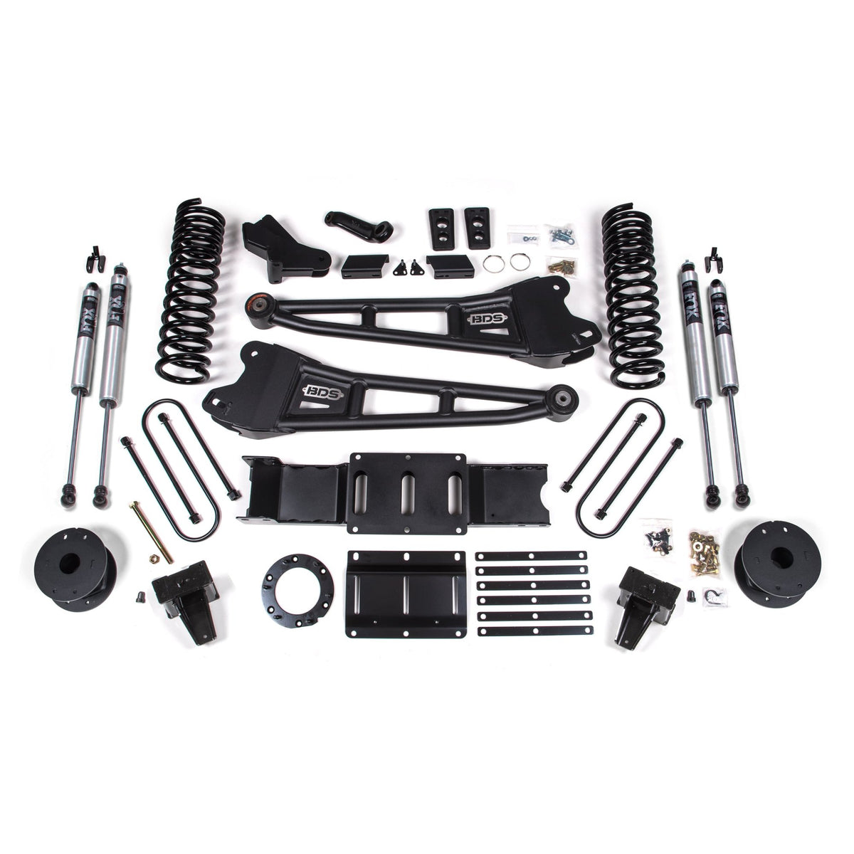 BDS Suspension 6" Lift Kit with FOX 2.0" Shocks, 6-Bolt, Air Ride suits RAM 3500 (2019-2024)