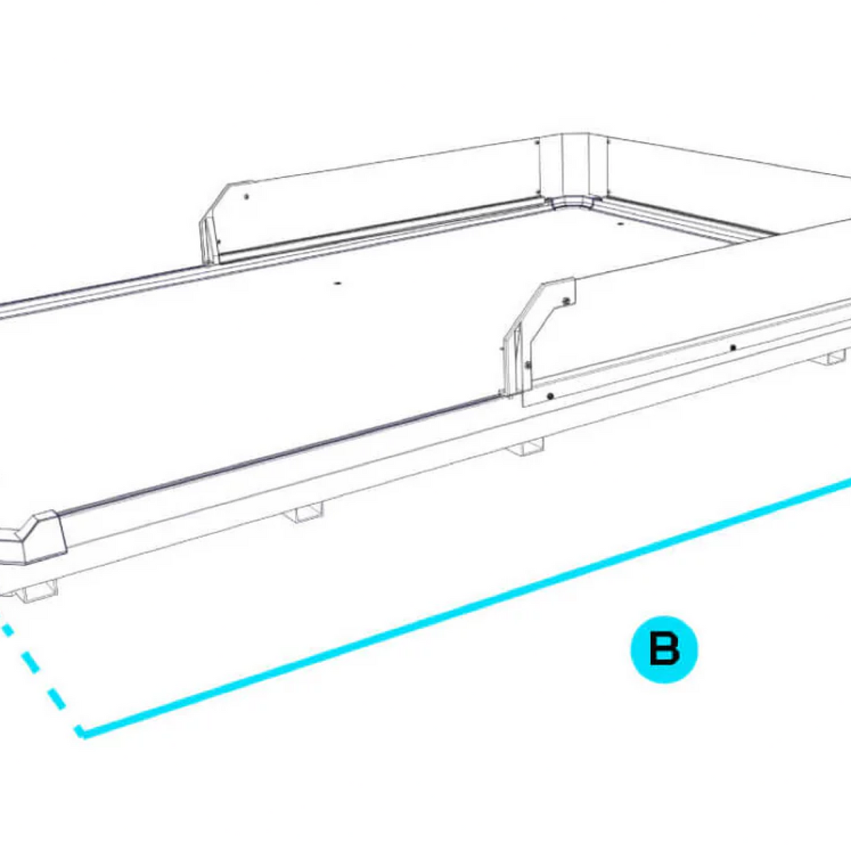 DECKED CargoGlide Full Width Truck Bed Slide for 6'9 American Truck Tub
