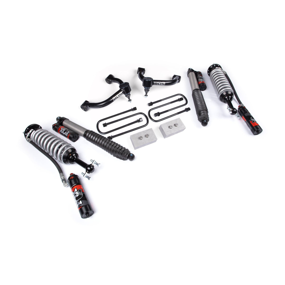 BDS Suspension 21+ Ford F-150 3" Lift Kit with FOX Performance Elite Series 2.5" Remote Reservoir DSC Shocks, Upper Control