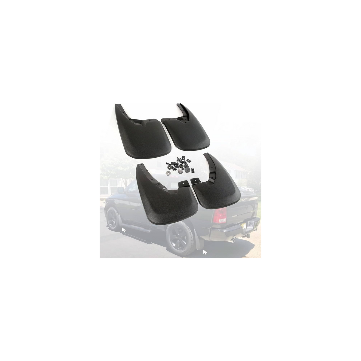 AMTRUX Mud Guards, OEM Flares, Front & Rear suits RAM 1500 DS (2013-2024), 2500 (2011-2024)