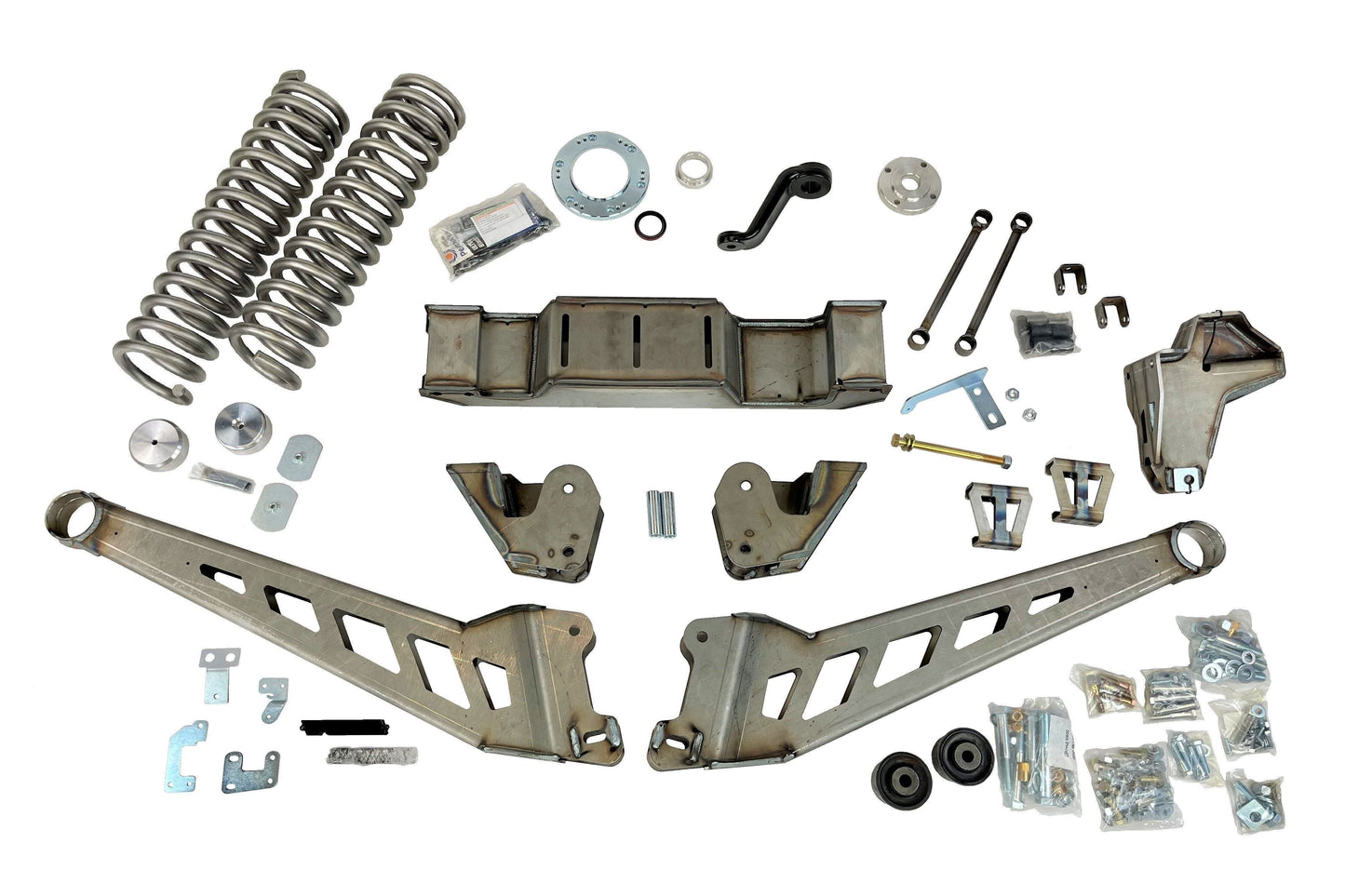McGaughy's 2019-2024 RAM 3500 10" LIFT (RADIUS ARM KIT) 6" REAR BLOCK, 8 - 1/4 INCH STACKABLE SHIMS (4WD ONLY) (RAW) (NO GAS