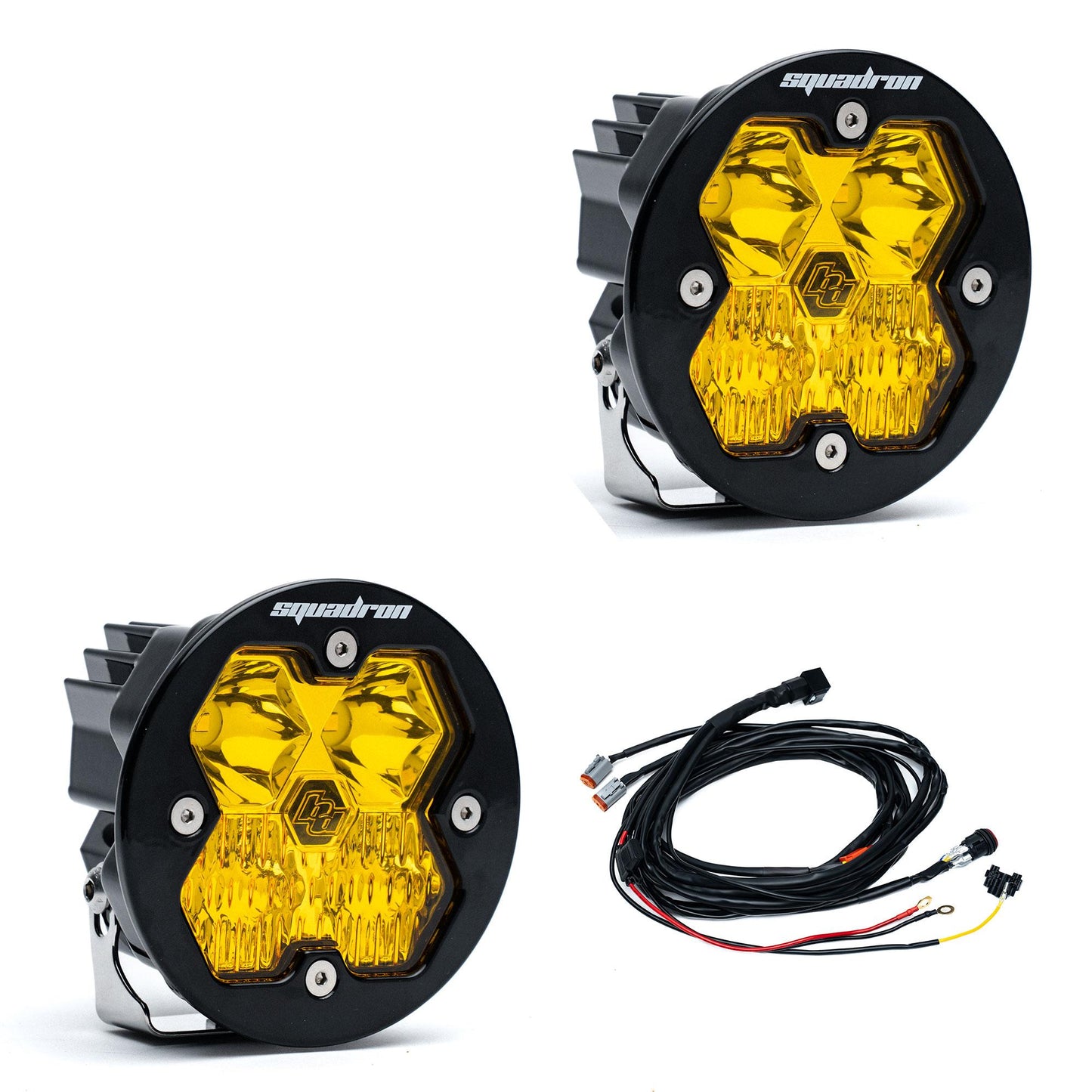 Squadron-R 2.0 Sport Black LED Auxiliary Light Pod Pair Universal Baja Amber