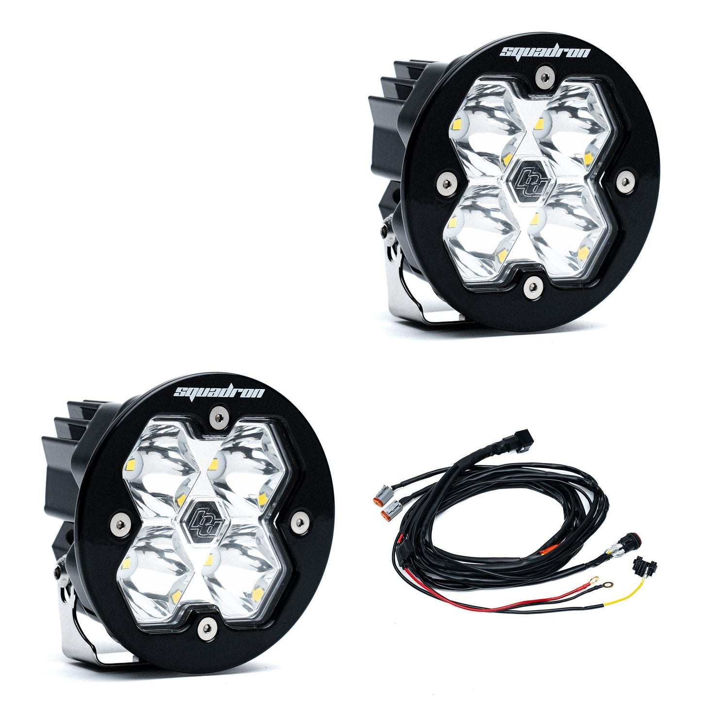 Squadron-R 2.0 Sport Black LED Auxiliary Light Pod Pair Universal Clear
