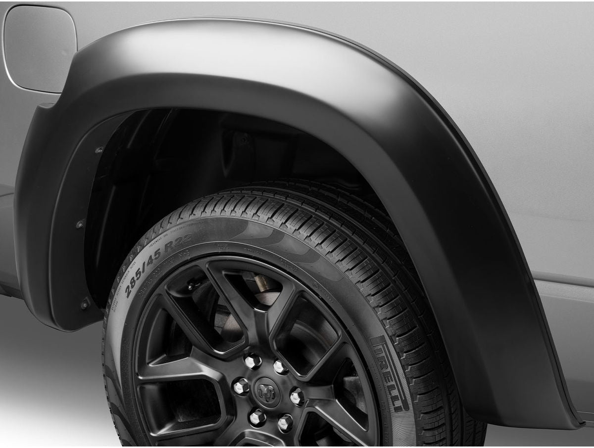 2" Extend-A-Fender Smooth Fender Flares, Black, Front & Rear