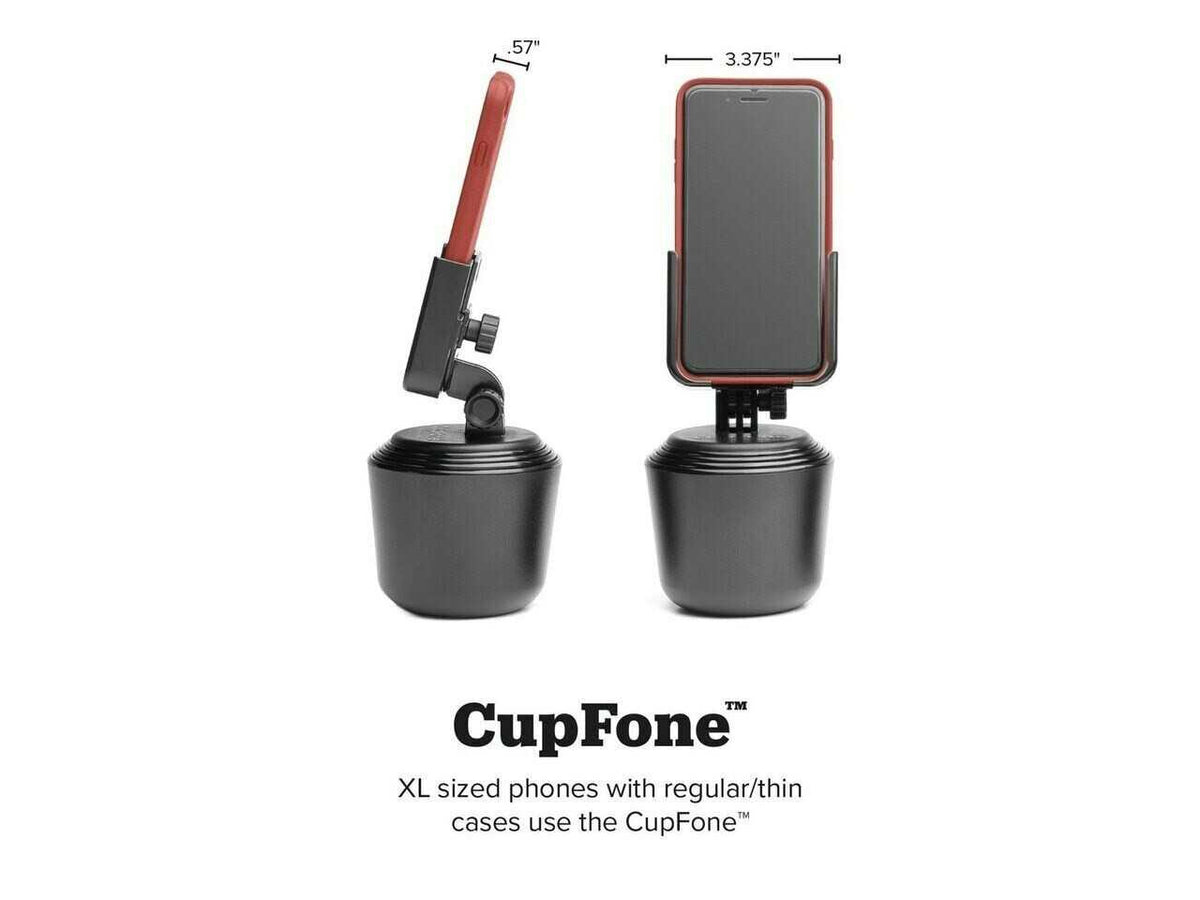 WeatherTech CupFone Car Phone Holder Mobile Mount | Black Billet Knobs