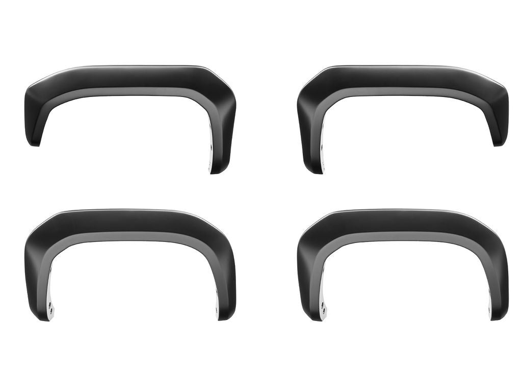 2" Extend-A-Fender Smooth Fender Flares, Black, Front & Rear
