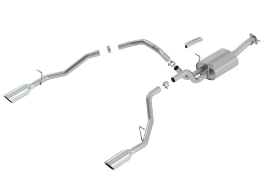 Borla S-Type Cat-Back Exhaust System w/Chrome Tips - RAM 1500 DT (2019-2024) Excludes Hurricane Engines Models