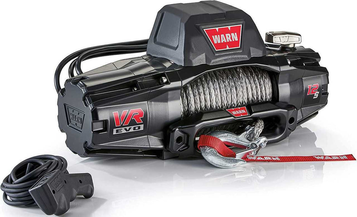 WARN VR EVO 12-S 12,000lbs Electric 12V DC Winch | 110355 | Synthetic Rope | 4WD 4x4 Truck Off-Road Recovery