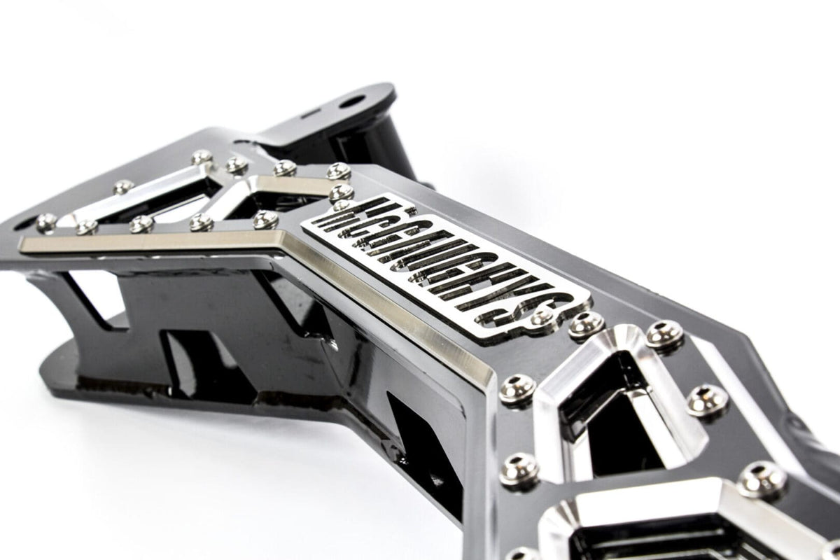 McGaughy's Billet Face Plate fits 7-9 Inch S/S Crossmember 2007-2018 Silverado/Sierra 1500 Black - 51009