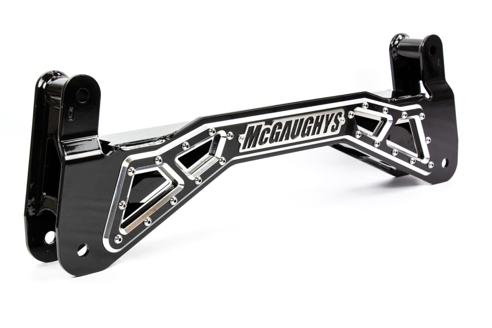 McGaughy's Billet Face Plate fits 7-9 Inch S/S Crossmember 2011-2019 Silverado/Sierra 2500/3500 Black - 51021