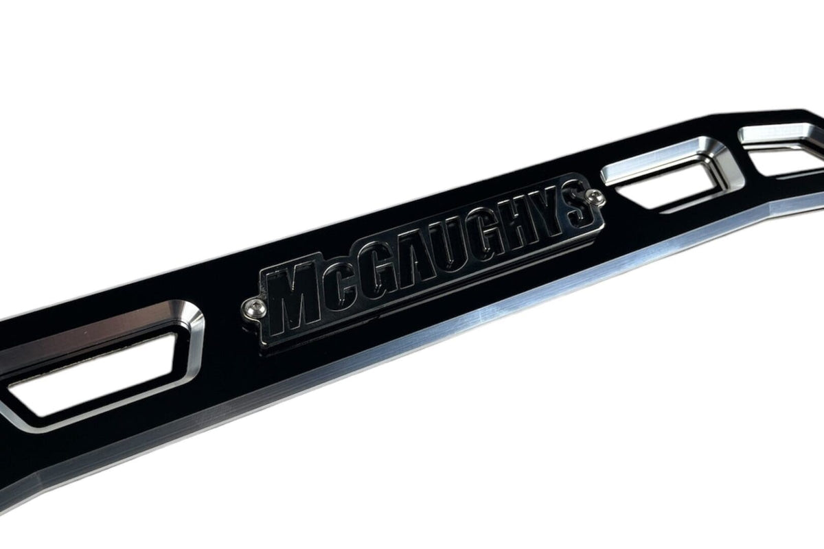 McGaughy's Billet Face Plate fits 4 Inch Crossmember 2020-2026 Silverado/Sierra 2500/3500 Black - 51045