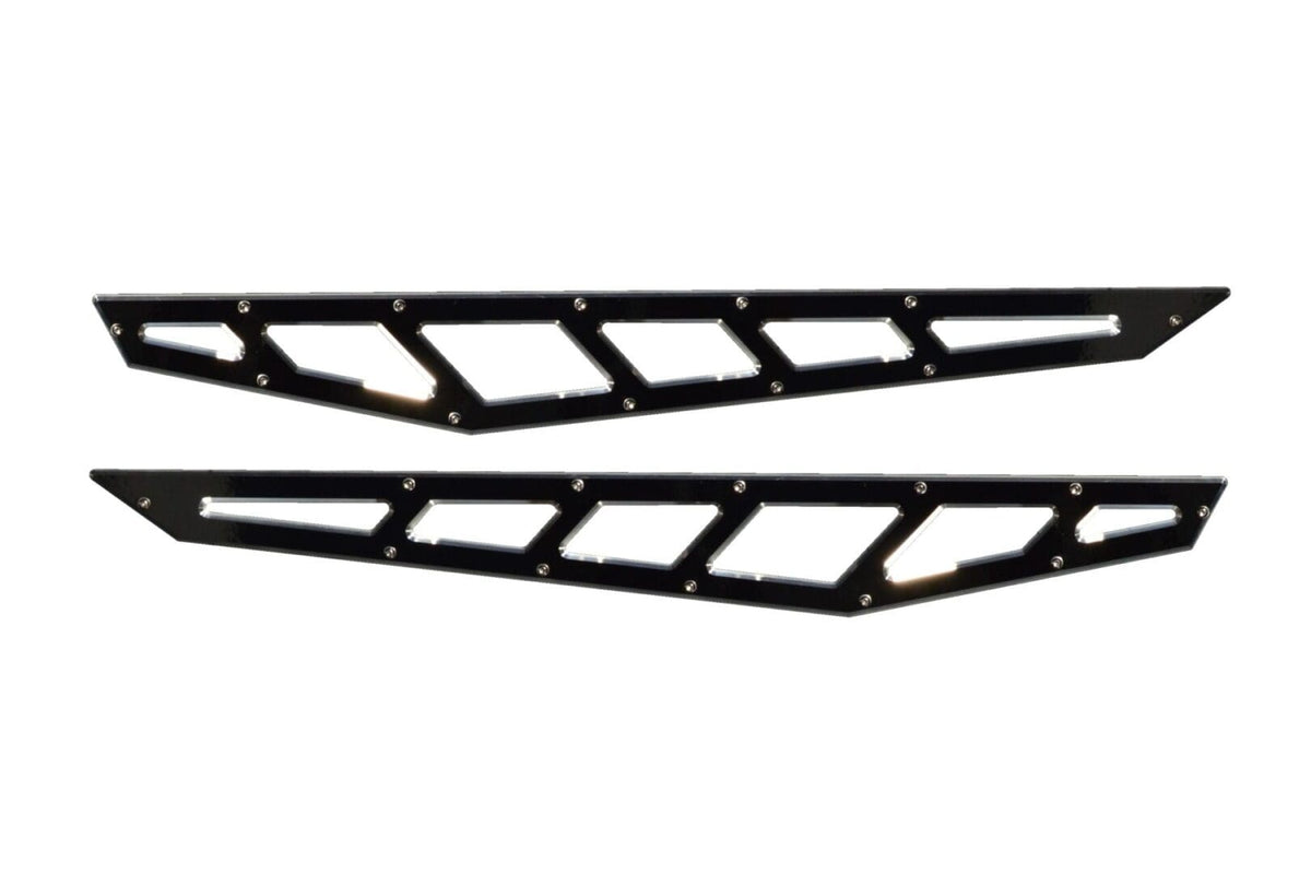 McGaughy's Billet Face Plates fits Traction Bars 2019-2026 Silverado/Sierra 1500 Black - 51307