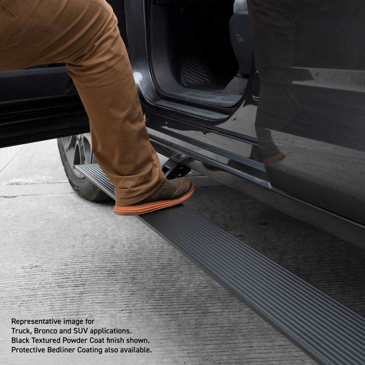 Go Rhino E1 Electric Running Board | Fits Ford F-150 (2024 +) | Textured Black