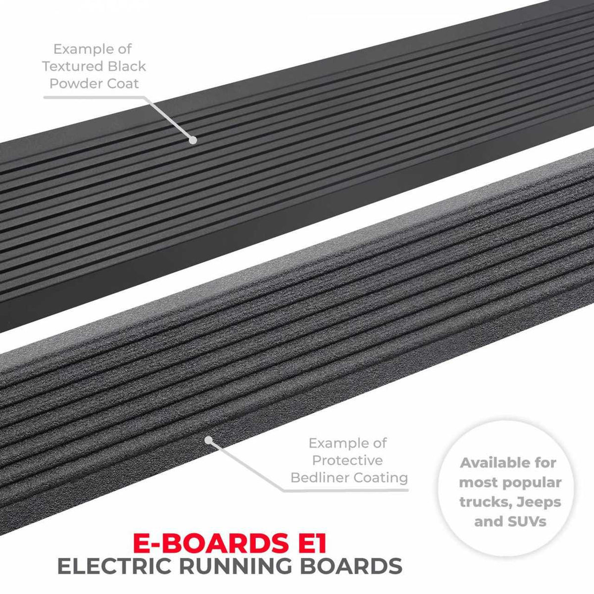 Go Rhino E1 Electric Running Board | Fits Ford F-150 (2024 +) | Textured Black
