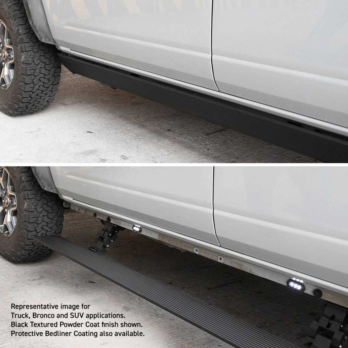Go Rhino E1 Electric Running Board | Fits Ford F-150 (2024 +) | Textured Black