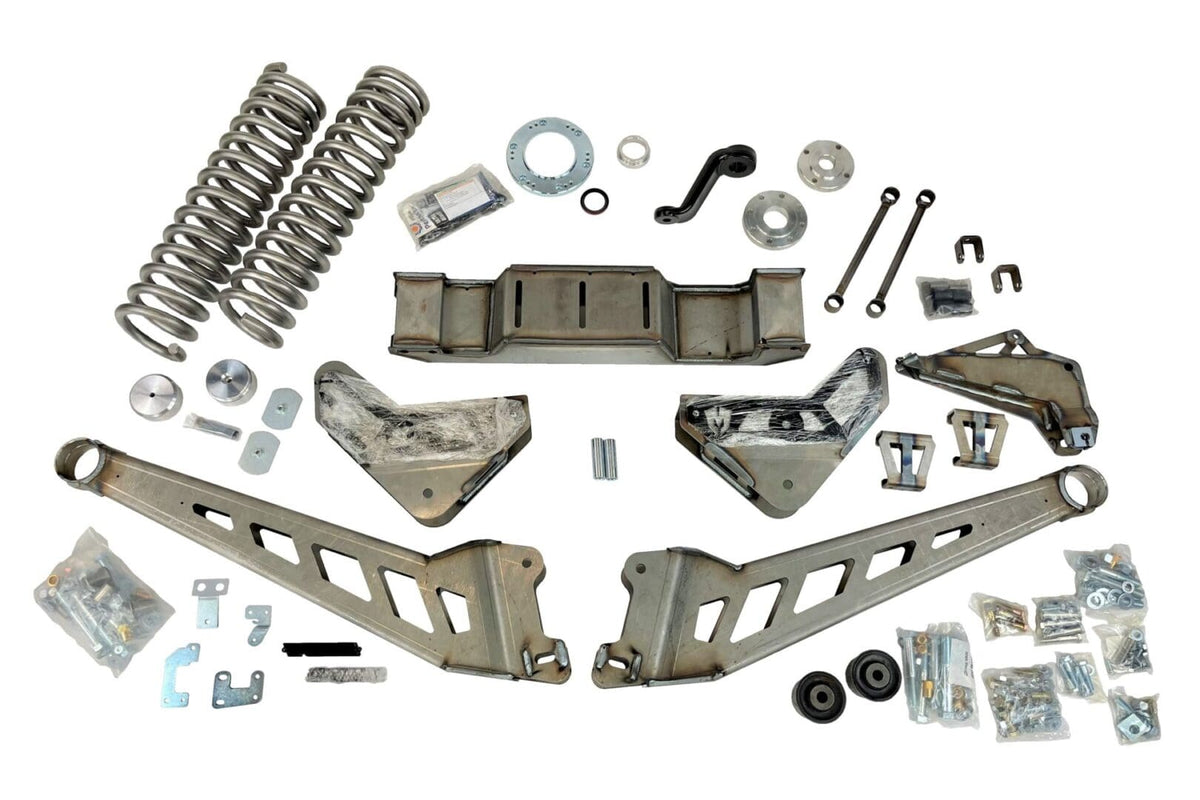 McGaughy's 10 Inch Premium Lift Kit with Radius Arms 2013-2018 Dodge Ram 3500 4WD Raw Finish - 54355